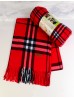 Double Sided Queen Size Plaid Flannel Blanket and Scarf Set (BL001319 + SF1639-06RD)